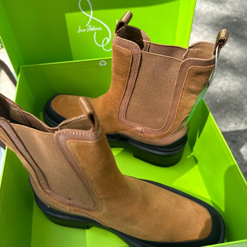 Sam Edelman Lulia - camel suede boots